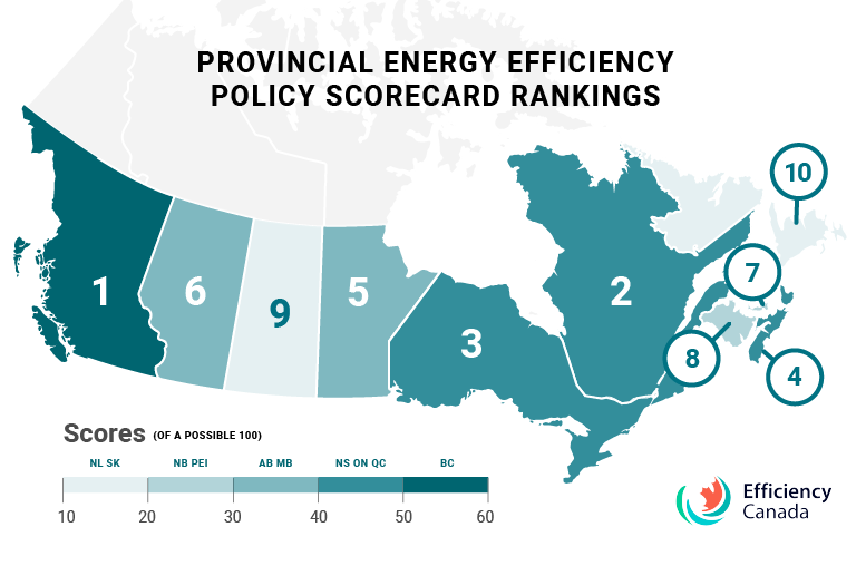Efficiency Canada map